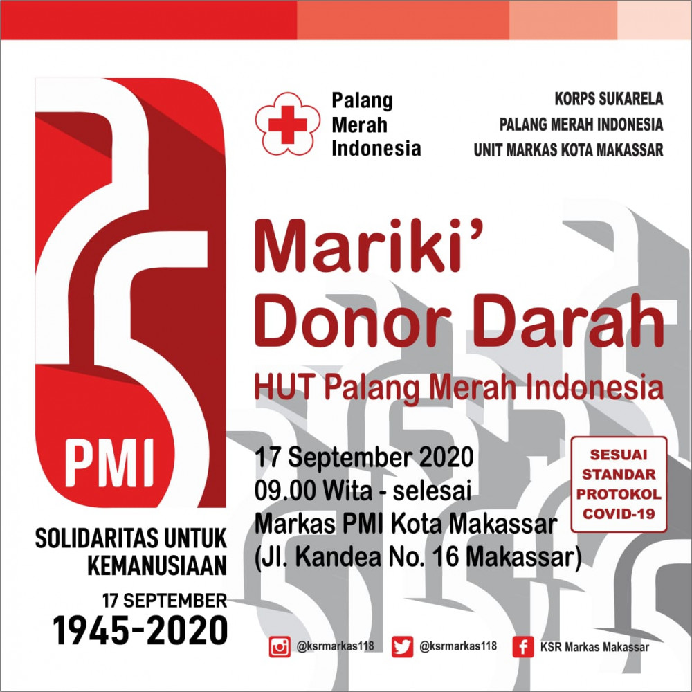 HUT PMI di PMI Kota Makassar