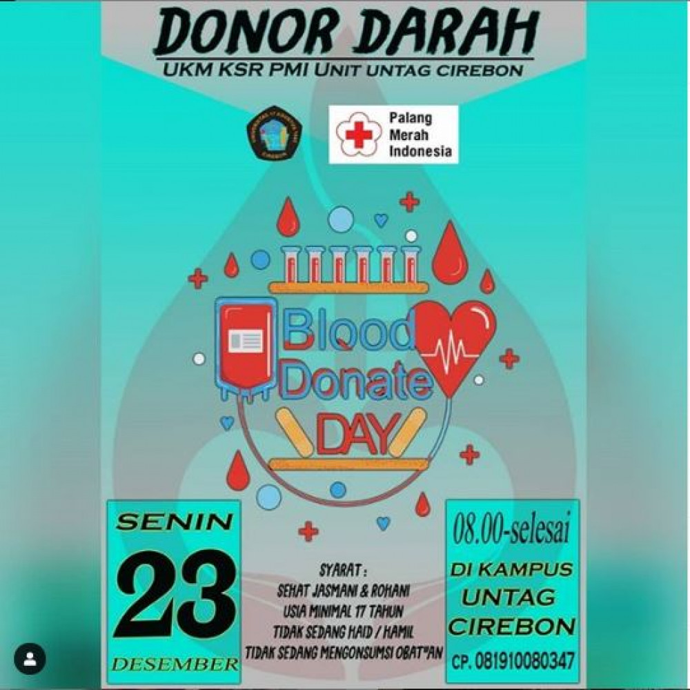 Donor Darah UKM KSR PMI UNTAG CIREBON